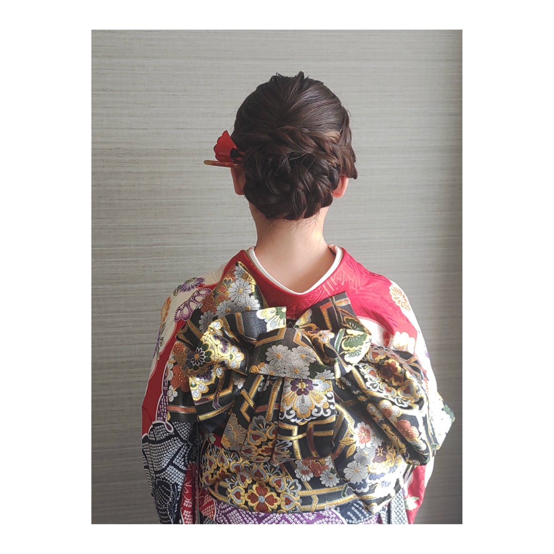 ギャラリー：成人式着付け⭐︎鎌倉着付けが出来る美容室⭐︎出張着付け⭐︎鎌倉プリンスホテルの画像